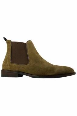 NEW ALAN PAYNE men's brisbane suede chelsea boot in madero